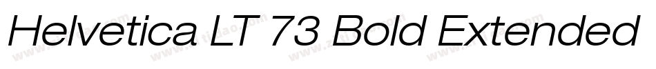 Helvetica LT 73 Bold Extended Oblique字体转换